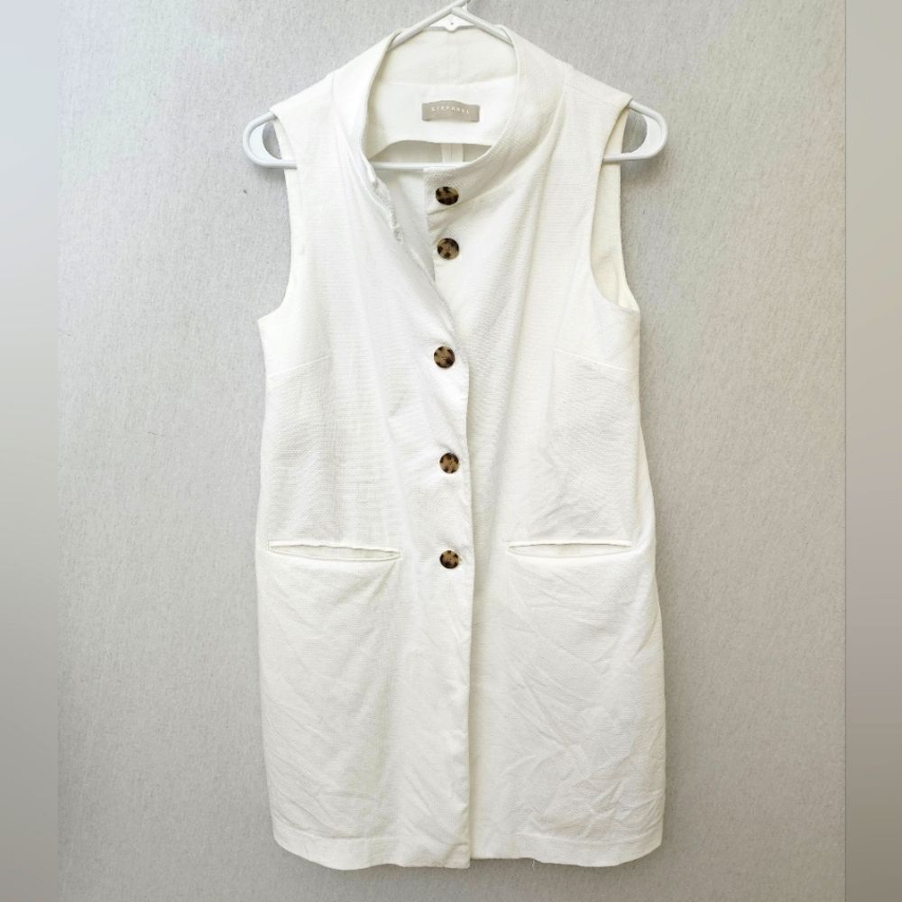 Stefanel women's sleeveless button cardigan size 6‎